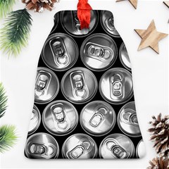 Black And White Doses Cans Fuzzy Drinks Bell Ornament (two Sides) by Nexatart