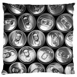 Black And White Doses Cans Fuzzy Drinks Large Cushion Case (One Side) Front