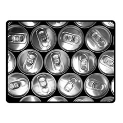 Black And White Doses Cans Fuzzy Drinks Double Sided Fleece Blanket (small)  by Nexatart