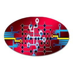 Board Circuits Trace Control Center Oval Magnet