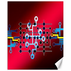 Board Circuits Trace Control Center Canvas 16  X 20   by Nexatart