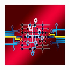 Board Circuits Trace Control Center Medium Glasses Cloth by Nexatart