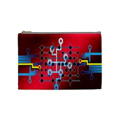 Board Circuits Trace Control Center Cosmetic Bag (medium)  by Nexatart