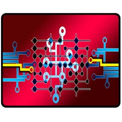 Board Circuits Trace Control Center Fleece Blanket (medium) 