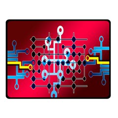 Board Circuits Trace Control Center Fleece Blanket (small)