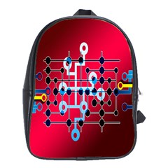 Board Circuits Trace Control Center School Bags (xl)  by Nexatart