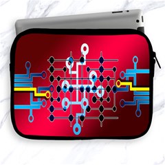 Board Circuits Trace Control Center Apple Ipad 2/3/4 Zipper Cases by Nexatart