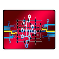 Board Circuits Trace Control Center Double Sided Fleece Blanket (small)  by Nexatart