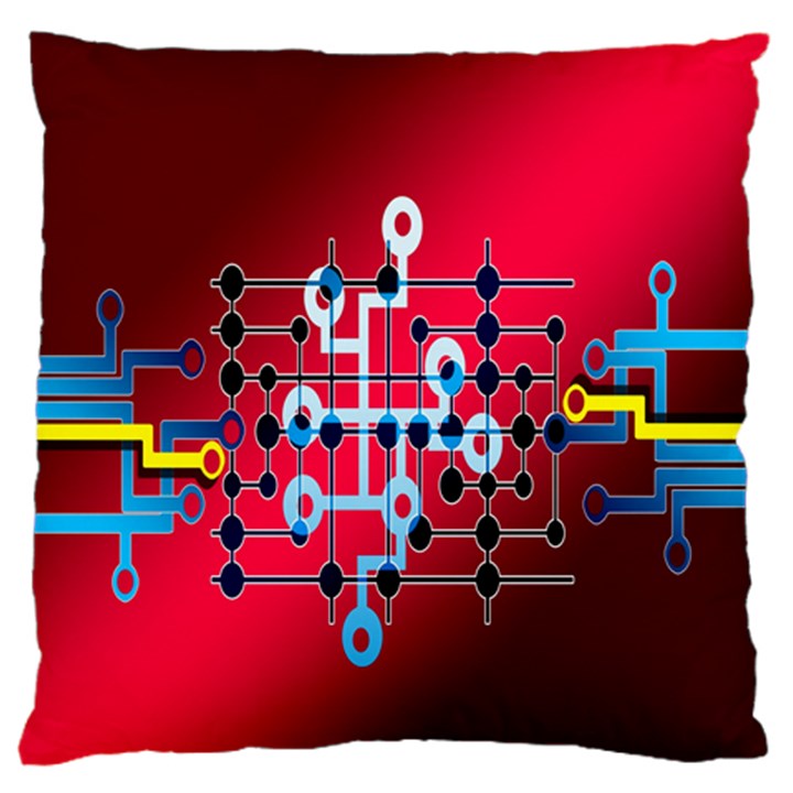 Board Circuits Trace Control Center Standard Flano Cushion Case (Two Sides)