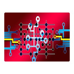 Board Circuits Trace Control Center Double Sided Flano Blanket (mini)  by Nexatart