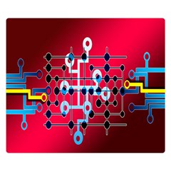 Board Circuits Trace Control Center Double Sided Flano Blanket (small)  by Nexatart