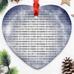 Binary Computer Technology Code Ornament (heart) by Nexatart