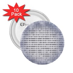 Binary Computer Technology Code 2 25  Buttons (10 Pack)  by Nexatart