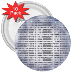 Binary Computer Technology Code 3  Buttons (10 Pack)  by Nexatart