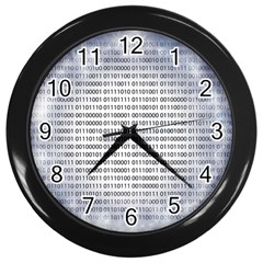 Binary Computer Technology Code Wall Clocks (black) by Nexatart