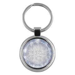 Binary Computer Technology Code Key Chains (round)  by Nexatart