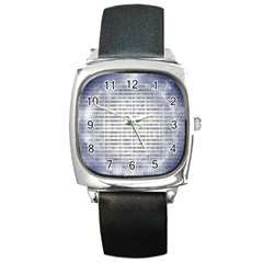 Binary Computer Technology Code Square Metal Watch by Nexatart