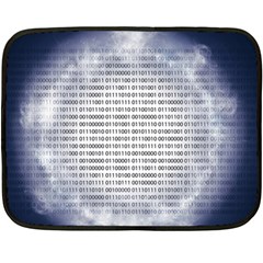 Binary Computer Technology Code Fleece Blanket (mini) by Nexatart