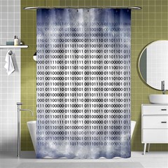 Binary Computer Technology Code Shower Curtain 48  X 72  (small)  by Nexatart