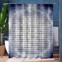 Binary Computer Technology Code Shower Curtain 60  X 72  (medium)  by Nexatart