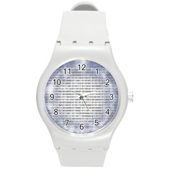 Binary Computer Technology Code Round Plastic Sport Watch (m) by Nexatart