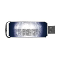 Binary Computer Technology Code Portable Usb Flash (one Side) by Nexatart