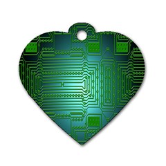 Board Conductors Circuits Dog Tag Heart (two Sides)