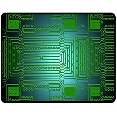 Board Conductors Circuits Double Sided Fleece Blanket (medium)  by Nexatart