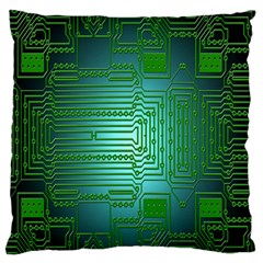 Board Conductors Circuits Large Flano Cushion Case (two Sides) by Nexatart