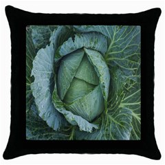 Bright Cabbage Color Dew Flora Throw Pillow Case (black) by Nexatart