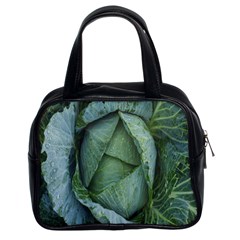 Bright Cabbage Color Dew Flora Classic Handbags (2 Sides) by Nexatart