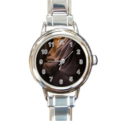 Canyon Desert Landscape Pattern Round Italian Charm Watch