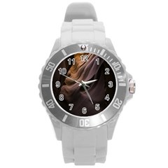 Canyon Desert Landscape Pattern Round Plastic Sport Watch (l)