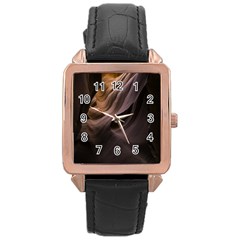 Canyon Desert Landscape Pattern Rose Gold Leather Watch  by Nexatart