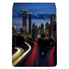 Building And Red And Yellow Light Road Time Lapse Flap Covers (l)  by Nexatart