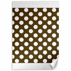 Brown Polkadot Background Canvas 12  X 18   by Nexatart