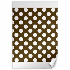 Brown Polkadot Background Canvas 24  X 36  by Nexatart