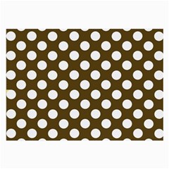 Brown Polkadot Background Large Glasses Cloth