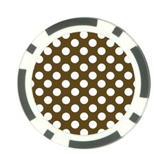 Brown Polkadot Background Poker Chip Card Guard (10 Pack) by Nexatart