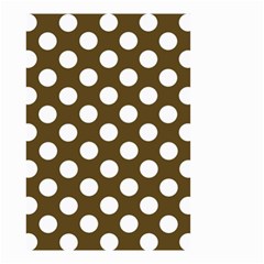 Brown Polkadot Background Small Garden Flag (two Sides) by Nexatart