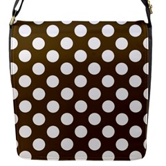 Brown Polkadot Background Flap Messenger Bag (s)