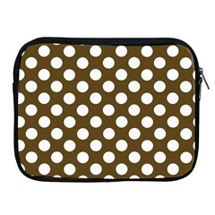 Brown Polkadot Background Apple Ipad 2/3/4 Zipper Cases by Nexatart