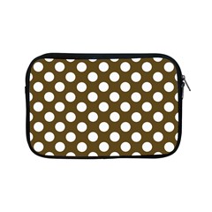 Brown Polkadot Background Apple Ipad Mini Zipper Cases by Nexatart