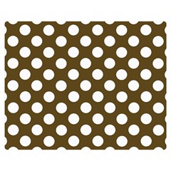 Brown Polkadot Background Double Sided Flano Blanket (medium) 