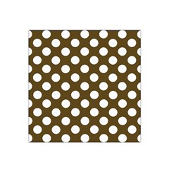 Brown Polkadot Background Satin Bandana Scarf