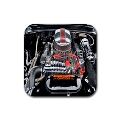 Car Engine Rubber Coaster (square)  by Nexatart