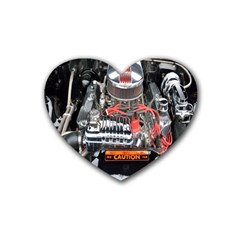 Car Engine Rubber Coaster (heart)  by Nexatart