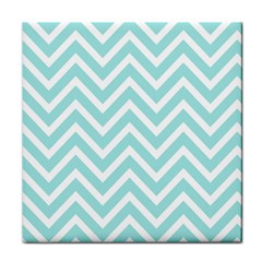 Chevrons Zigzags Pattern Blue Face Towel