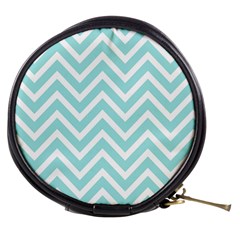 Chevrons Zigzags Pattern Blue Mini Makeup Bags by Nexatart