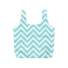 Chevrons Zigzags Pattern Blue Full Print Recycle Bags (s) 